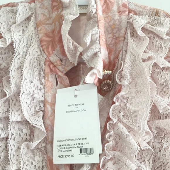NWT Zimmermann Kaleidoscope lace yoke blouse top PRICE FIRM - Picture 2 of 8